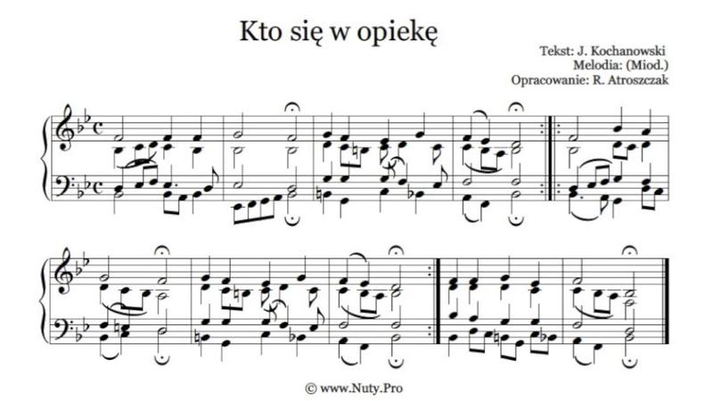 Z łatwością znajdź nuty do piosenki „Kto się w opiekę” i zagraj ją samodzielnie!