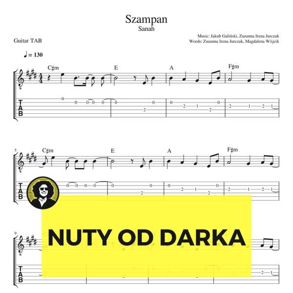 Łatwe chwyty gitarowe Sanah dla początkujących muzyków
